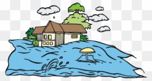 Surviving Tsunamis - House In Flood Clipart - Transparent PNG Free Download
