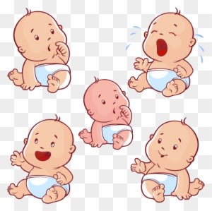 Simple Bebé Tipo Cartoon En Vector E Imagen Png Y Psd, - Muchos Bebes Animados - Transparent PNG Free Download