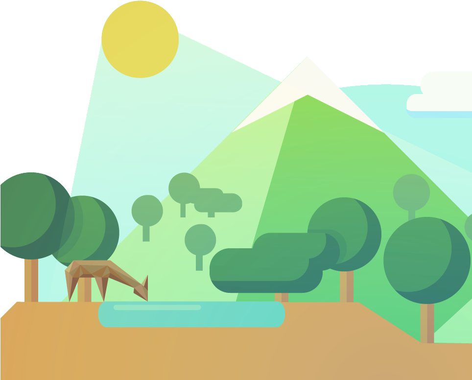 Illustration Of A Nature Scenery - Landscape - Transparent PNG Free Download