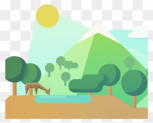 Illustration Of A Nature Scenery - Landscape - Transparent PNG Free Download