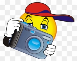 Share Your Photo - Smiley Face With Camera - Transparent PNG Free Download