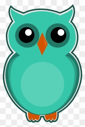 Owl, Blue, Green, Cartoon, Bird, Cute, Animal, Nature - Gambar Burung Hantu Kartun - Transparent PNG Free Download
