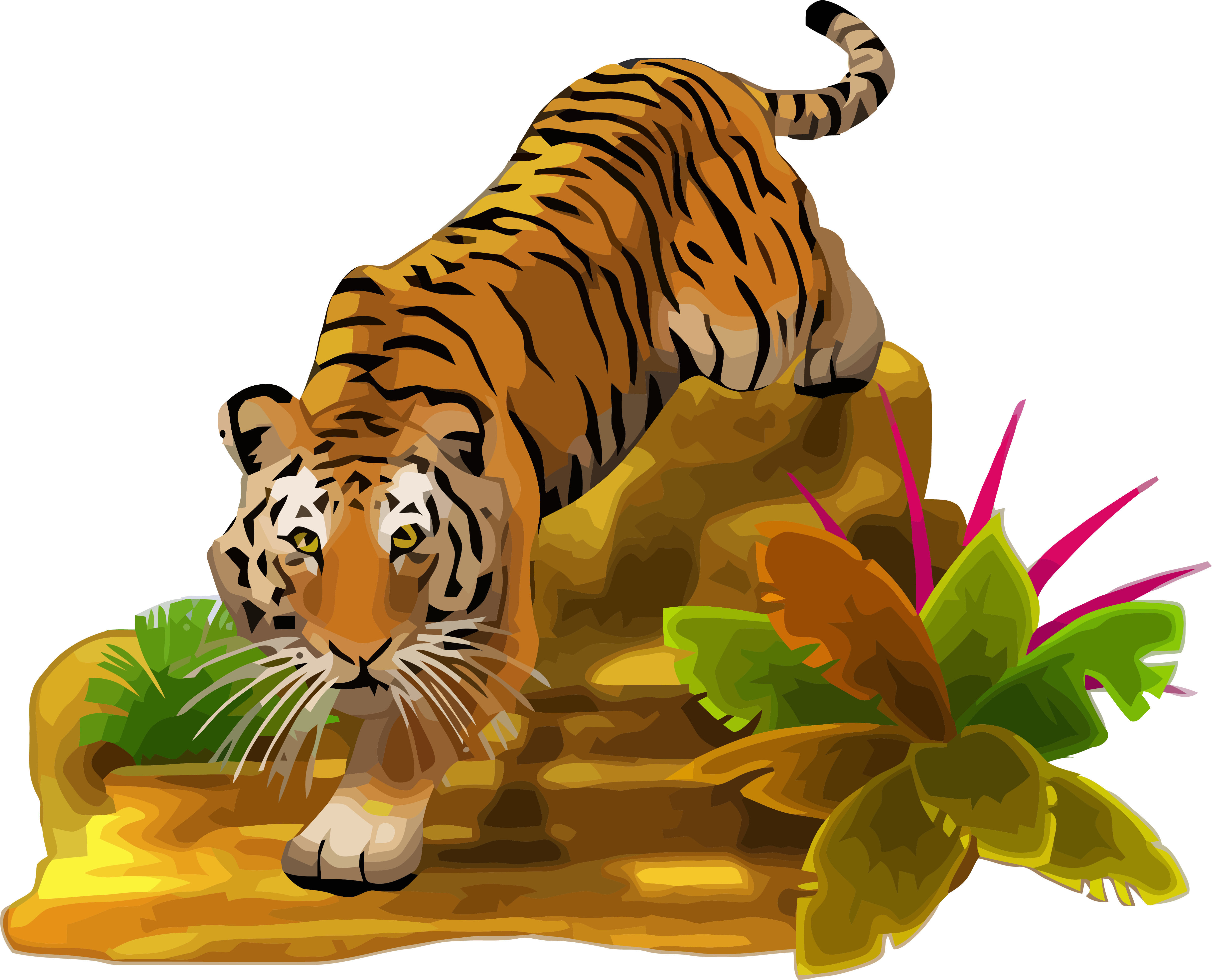 Nature Tigger Cartoon Clipart Png Image Download - Tiger Clipart - Transparent PNG Free Download