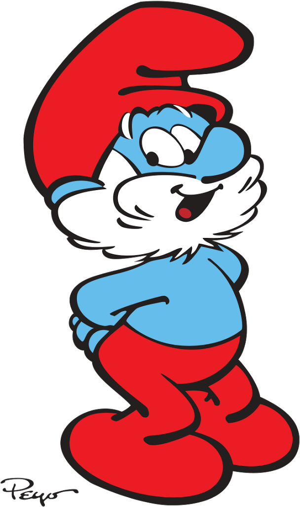 Honorable Mention Goes To Papa Smurf - Smurf Clipart - Transparent PNG Free Download