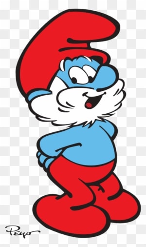 Honorable Mention Goes To Papa Smurf - Smurf Clipart - Transparent PNG Free Download