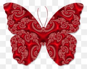 Butterfly Red Fractal Art Nature Png Image - Fractal Art - Transparent PNG Free Download