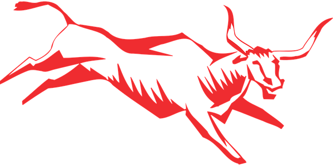 Bull Animal Horns Jumping Nature Domestic - Red Bull - Transparent PNG Free Download