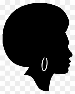 Tips, Tricks And Styles To Keep Your Natural Hair Healthy - Black Woman Profile Silhouette - Transparent PNG Free Download