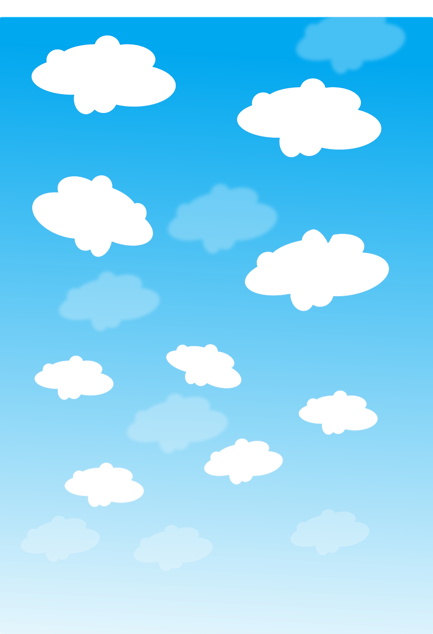 Cloud, Blue, White, Cartoon, Clouds, Sky, Free, Nature - Clipart Ciel - Transparent PNG Free Download