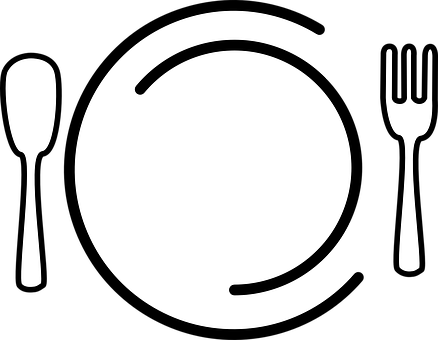 Dishes Plate Fork Spoon Food Restaurant Ea - Food Clip Art No Background - Transparent PNG Free Download