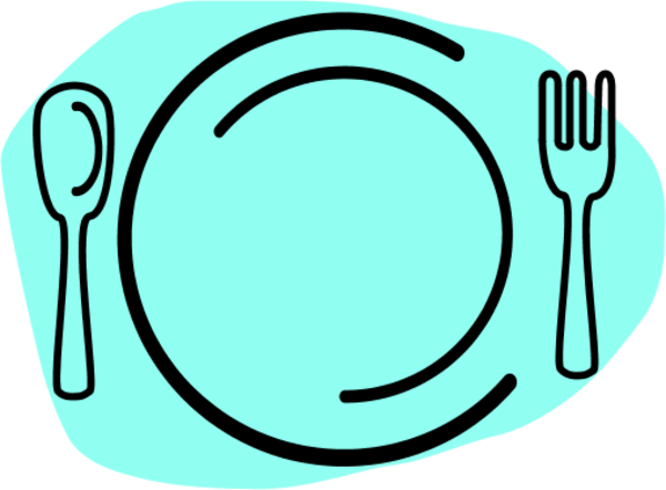 Dinner Plate With Spoon And Fork Vector Clip Art - Food Clipart - Transparent PNG Free Download