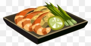 Search Clip Art Food, Plate, Fish, Vegetable, Prawns - Food - Transparent PNG Free Download