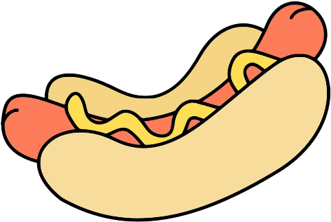 Hotdog And Hamburger Clipart - Hot Dog Food Clipart - Transparent PNG Free Download