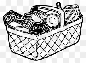 Picnic Basket Food Clipart - Food Basket Clip Art - Transparent PNG Free Download