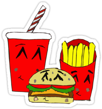Cute Fast Food Cartoon Stickers By Zozzy-zebra - Fast Food Cartoon Cute - Transparent PNG Free Download