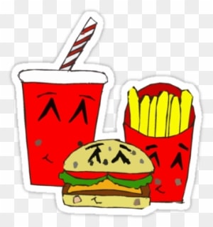 Cute Fast Food Cartoon Stickers By Zozzy-zebra - Fast Food Cartoon Cute - Transparent PNG Free Download