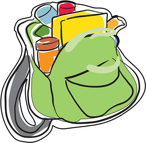 Fill The Backpack - Backpack Filled With Food - Transparent PNG Free Download