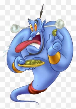 Com Genie Clipart - Aladdin Genie Eating Food - Transparent PNG Free Download