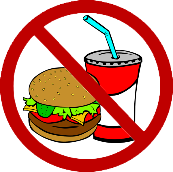No Junk Food Clipart - No Fast Food Clipart - Transparent PNG Free Download