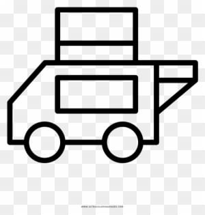 Food Truck Coloring Page - Food Truck - Transparent PNG Free Download