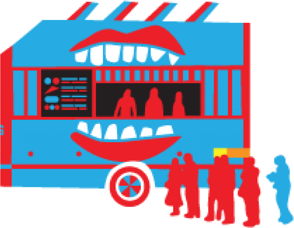 The Middle Feast Food Truck - Food Truck Red And Blue - Transparent PNG Free Download
