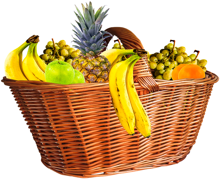 Pineapple Cliparts 27, Buy Clip Art - Food Basket Png - Transparent PNG Free Download