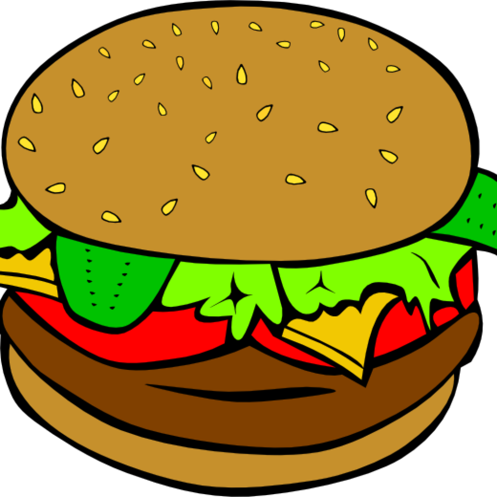 Hamburger Clipart Hamburger Clip Art At Clker Vector - Transparent Food Clip Art - Transparent PNG Free Download