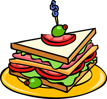 Sandwich Food Cheese Triangle Meat Tomatoe - Food Clipart - Transparent PNG Free Download