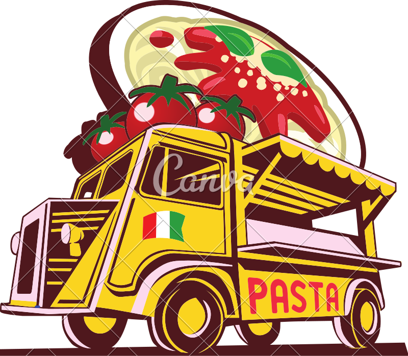 Food Truck Pasta - Food Truck - Transparent PNG Free Download