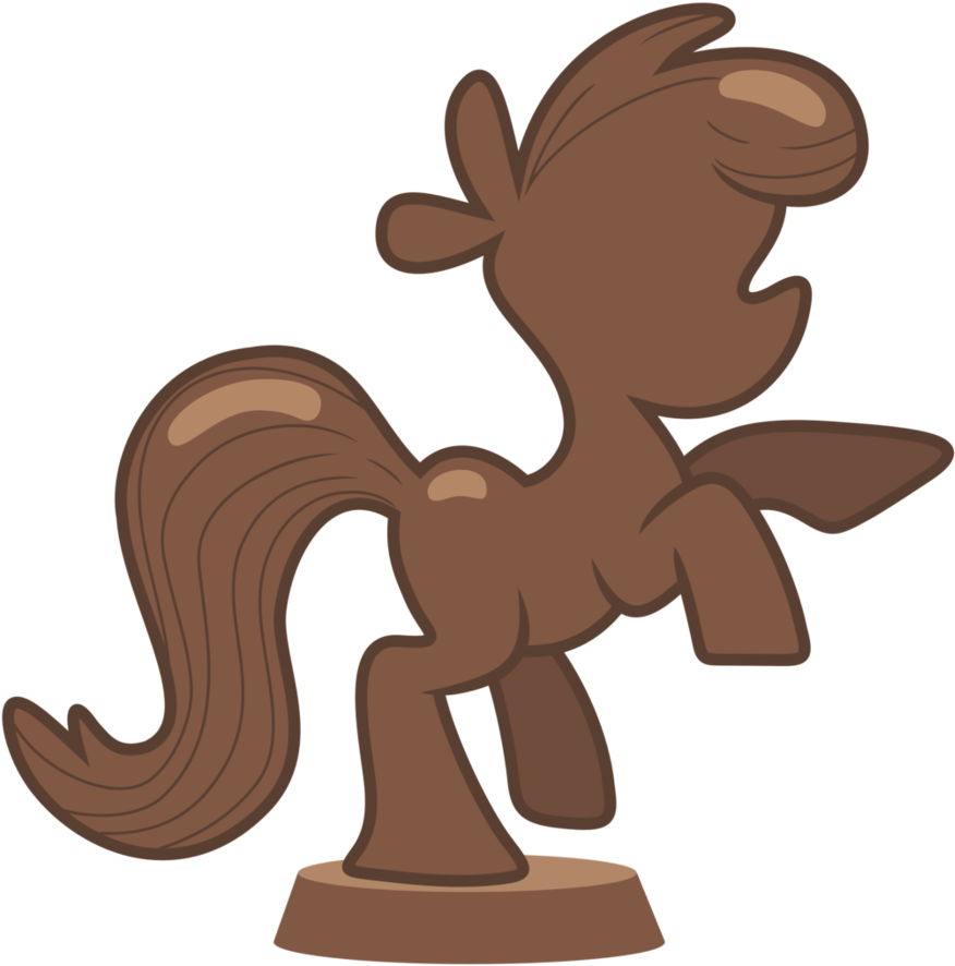 Chocolate Pony Statue By Pikamander2 - Mlp Pictures Of Foods - Transparent PNG Free Download