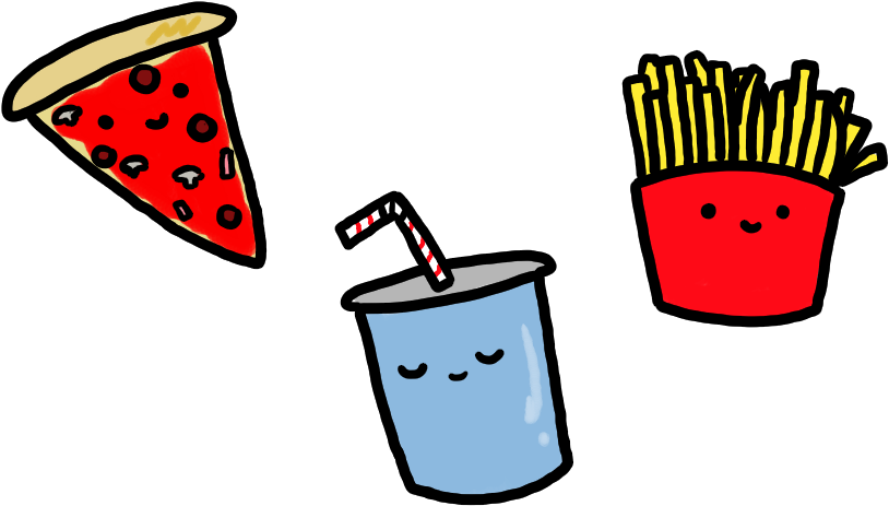Fast Food Friends By Chazzyllama - Dancing Fast Food Gif - Transparent PNG Free Download