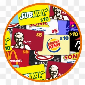 During The Event, Over $500 In Gift Cards To Local - Fast Food Gift Cards - Transparent PNG Free Download