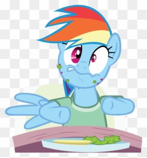 Rainbow Dash Swallowing Disgusting Foo - Food - Transparent PNG Free Download