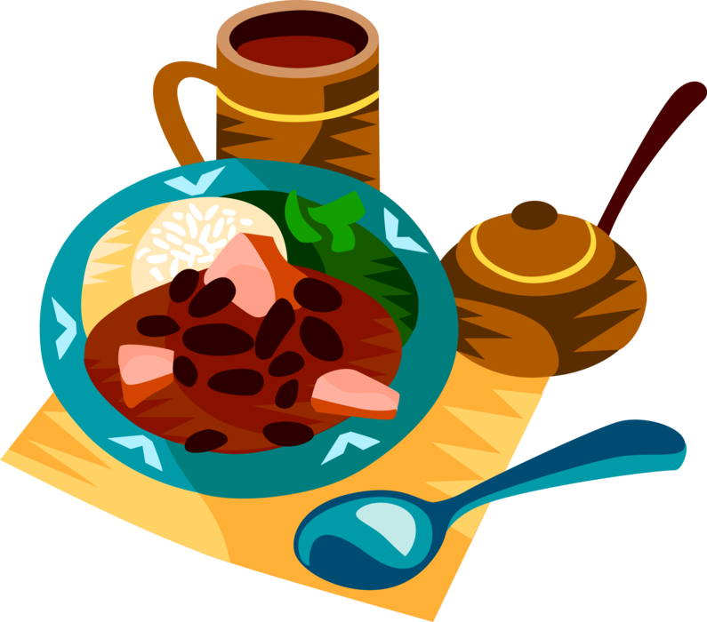 Vector Illustration Of Feijoada, Brazilian National - Brazilian Food Clip Art - Transparent PNG Free Download