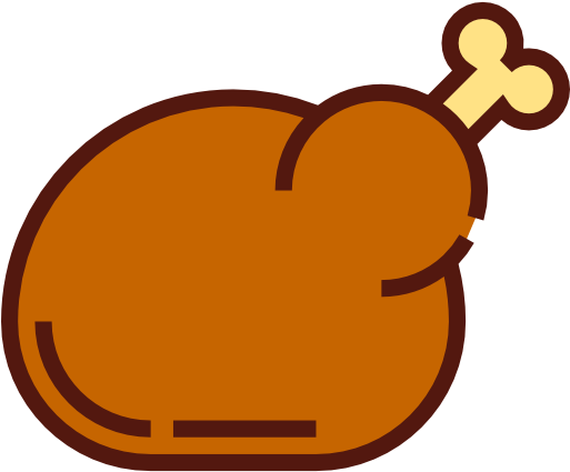 Cartoon Chicken Leg Download - Chicken As Food - Transparent PNG Free Download