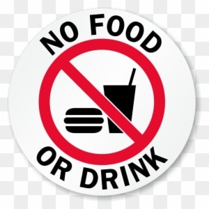 No Food Or Drink Glass Door Decal Signs, Sku - Food And Drinks Allowed Sign - Transparent PNG Free Download