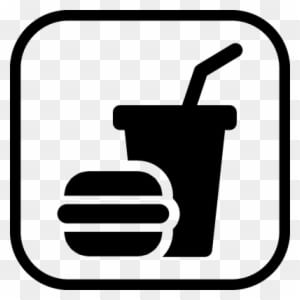 Pin Fast Food Restaurant Clipart - Fast Food Restaurant Black And White - Transparent PNG Free Download