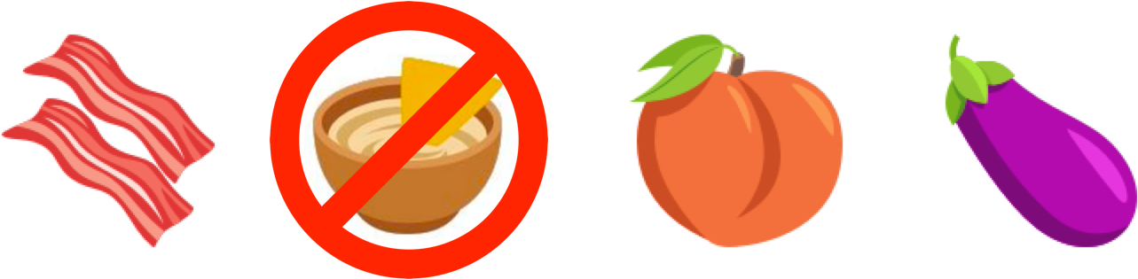 The Hummus Bowl Is Unlikely To Become An Emoji, While - No Food Emoji - Transparent PNG Free Download
