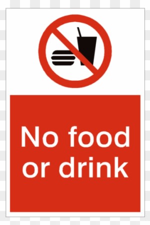 No Food Or Drink Sign - No Food Waste Sign - Transparent PNG Free Download