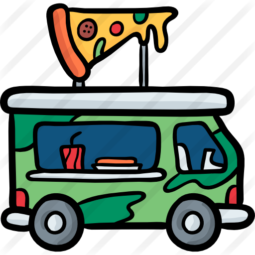 Pizza Truck - Food Truck - Transparent PNG Free Download