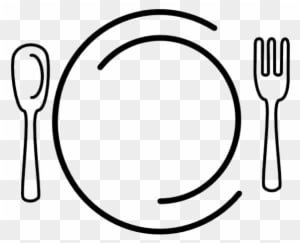 Cutlery Clipart Dinner - Food And Drink Clipart Black And White - Transparent PNG Free Download