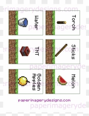Minecraft Party Decoration Ideas And Able Printables - Minecraft Food Labels Water - Transparent PNG Free Download