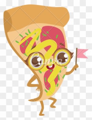 Pizza Slice Cartoon - Cartoon Food With Legs - Transparent PNG Free Download