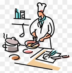 Chief Clipart Line Cook - Chef Preparing Food - Transparent PNG Free Download
