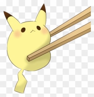 Pikachu Chopstick - Kawaii Cute Chibi Food - Transparent PNG Free Download