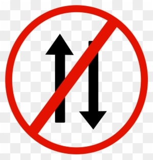 Big Image - Vehicles Prohibited In Both Directions - Transparent PNG Free Download