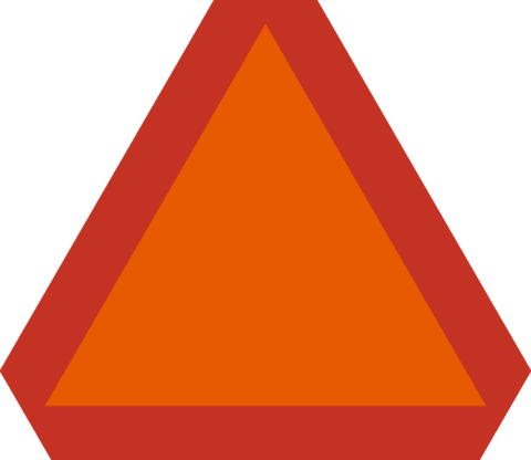 Slow Moving Vehicle - Slow Moving Vehicle Sign Png - Transparent PNG Free Download