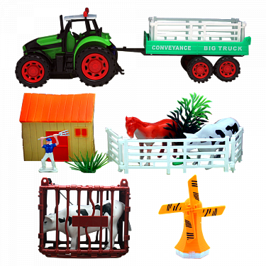 Buy Tractor Farmer Toys Top Level Farmer Set For Kids, - Toy Vehicle - Transparent PNG Free Download