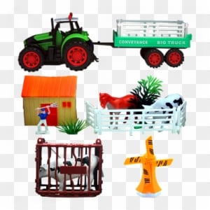 Buy Tractor Farmer Toys Top Level Farmer Set For Kids, - Toy Vehicle - Transparent PNG Free Download