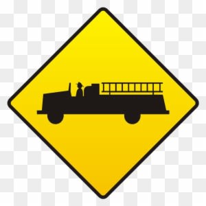 Fire Engine Sign - Emergency Vehicle Warning Signs - Transparent PNG Free Download